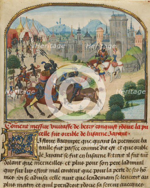 The Abduction of Ydoire, written 1463-1465; illuminated 1467-1472. Creators: Loyset Liedet, Pol Fruit.