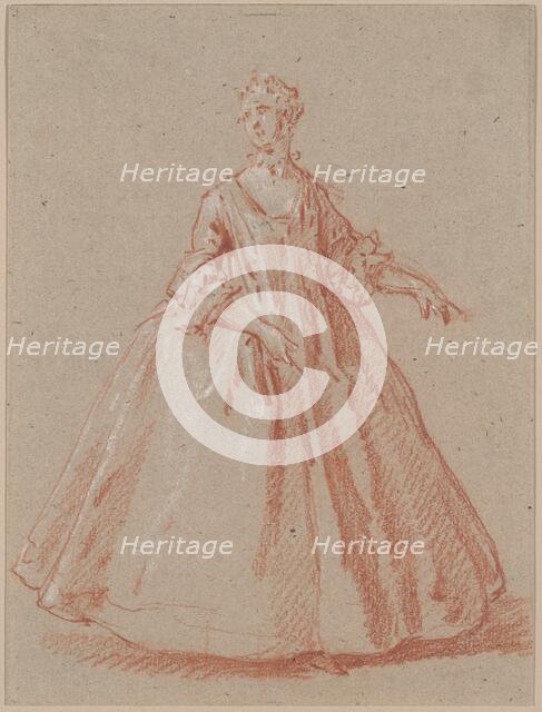 Standing Woman, c. 1730. Creator: Jean-Baptiste Oudry.