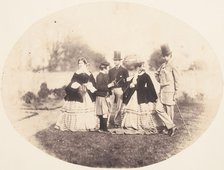 [Elegant Group Outdoors], ca. 1856-1859 Creator: Horatio Ross.