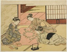 Young Women Playing Poem Cards, c. 1766/67. Creator: Suzuki Harunobu.