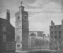 Church of St Bartholomew the Less', City of London, c1830 (1906). Artist: John Coney.