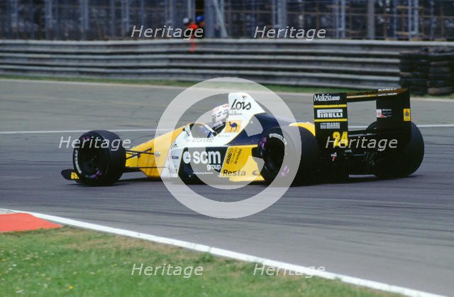 Minardi Ford DFR M189, Luis-Perez Sala, 1989 British Grand Prix. Creator: Unknown.