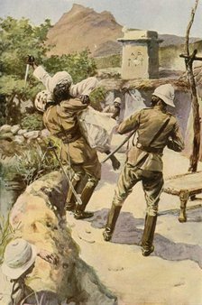 'Roberts Saved by a Trooper at Bhagwana', (1901). Creator: Charles Mills Sheldon.