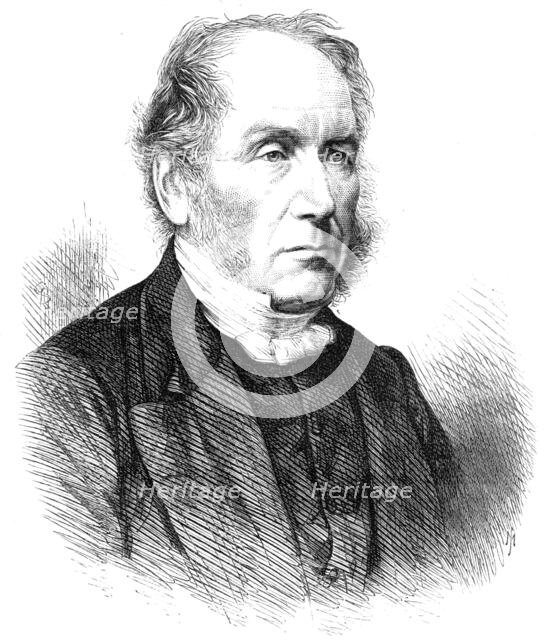 The Rev. Patrick Bell, L.L.D., inventor of the Reaping-Machine, 1868. Creator: Unknown.