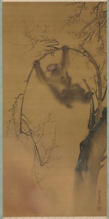 Monkeys in a Cherry Tree, 1615-1868. Creator: Mori Sosen (Japanese, 1747-1821).
