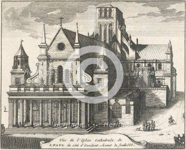 Old St Paul's Cathedral, City of London, 17th century (1707). Artist: Unknown.