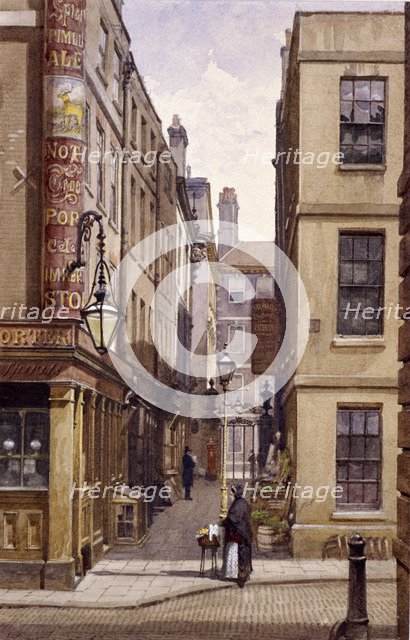 Stag Public House, Devereux Court, London, 1887. Artist: John Crowther