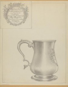 Silver Mug, c. 1937. Creator: Hester Duany.