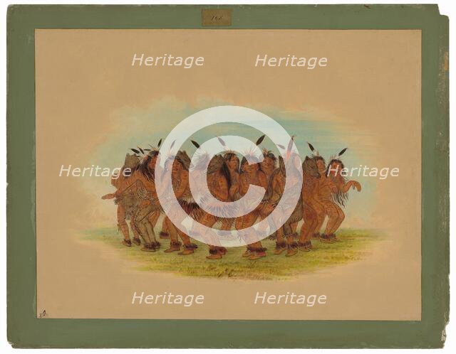 Bear Dance - K'nisteneux, 1861. Creator: George Catlin.