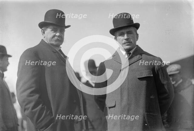 Curtiss Airplane, Tests of Curtiss Plane For Army - Secretary of War Dickinson And Gen. Wood, 1912. Creator: Harris & Ewing.