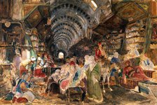 The Egyptian or drug bazaar at Constantinople, 1830-1870. Creator: John Frederick Lewis.