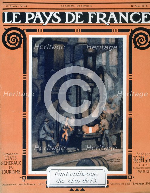 Front cover of Le Pays de France, 12th August 1915. Artist: Unknown