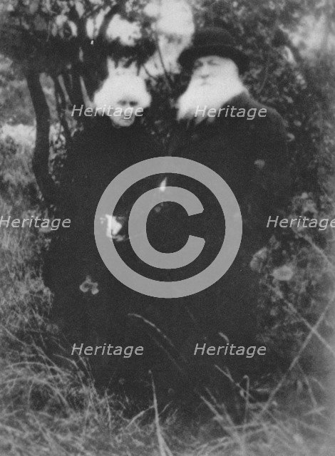 'French sculptor Auguste Rodin photographed in the park of his villa at Meudon', 1916, (1939). Artist: Unknown.