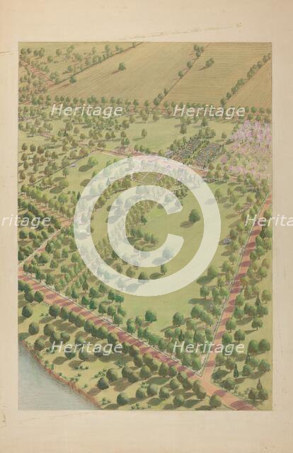 Hudson River Estate, c. 1939. Creator: Virginia Richards.