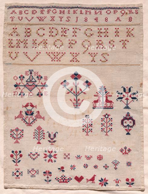 Sampler, 1848. Creator: Unknown.