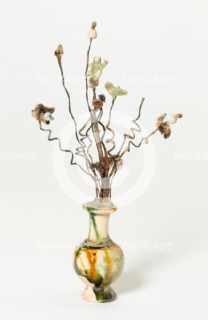 Miniature Vase with Wire Strands and Variegated Materials, Tang dynasty (618-907). Creator: Unknown.