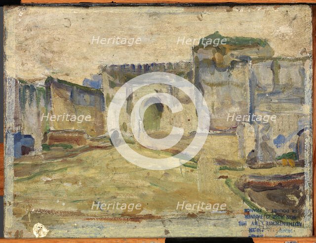 Street Scene, Tangier (Crenelated Architecture), ca. 1910. Creator: Henry Ossawa Tanner.