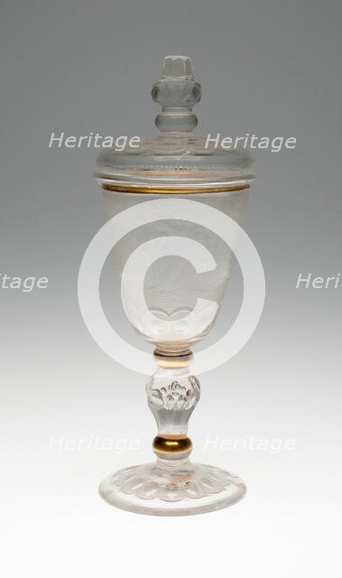 WIne Glass and Cover, Potsdam, c. 1740. Creator: Unknown.