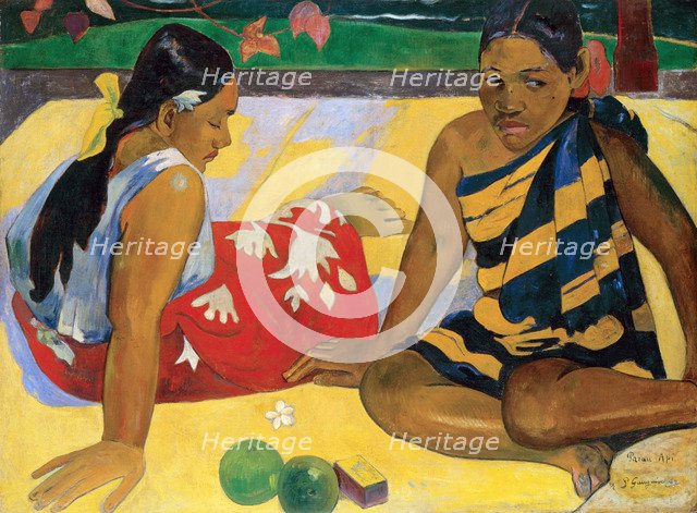 Parau Api. What's new?, 1892. Artist: Gauguin, Paul Eugéne Henri (1848-1903)