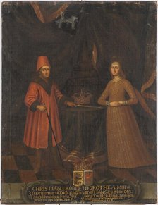 Christian I, 1426-1481, King of Denmark, Norway and Sweden and Dorothea, 1430-1496, c15th century. Creator: Anon.