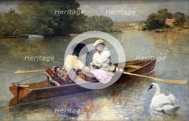 'Boating on the Seine', 1875-1876. Artist: Ferdinand Heilbuth