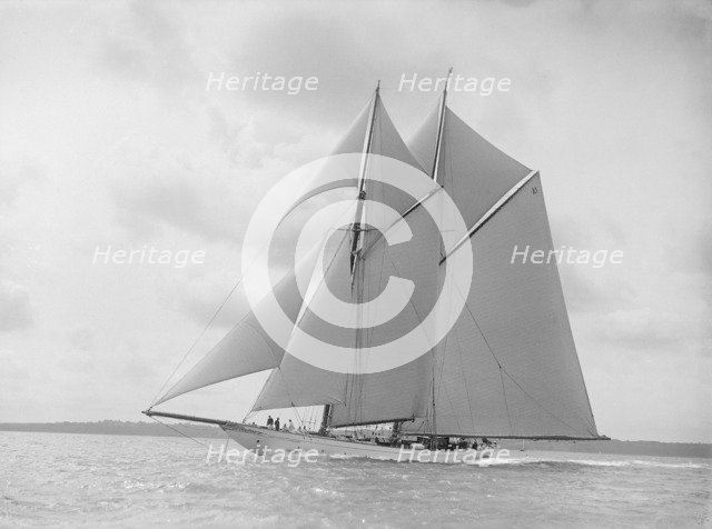 The schooner 'Meteor IV', 1912. Creator: Kirk & Sons of Cowes.