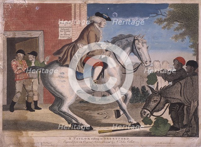 'A Taylor riding to Brentford', 1786. Artist: TS Stayner