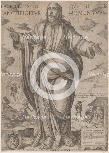 Standing Christ, Blessing from 'Christ, Mary, and the Apostles', ca. 1590-ca. 1610. Creator: Antonio Tempesta.