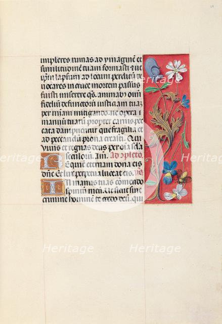 Hours of Queen Isabella the Catholic, Queen of Spain: Fol. 29r, c. 1500. Creator: Master of the First Prayerbook of Maximillian (Flemish, c. 1444-1519); Associates, and.