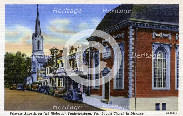 Princess Anne Street, Fredricksburg, Virginia, USA, 1940. Artist: Unknown