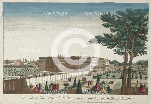View of the Royal Palace of Hampton Court, 18th Century. Creator: Unknown.