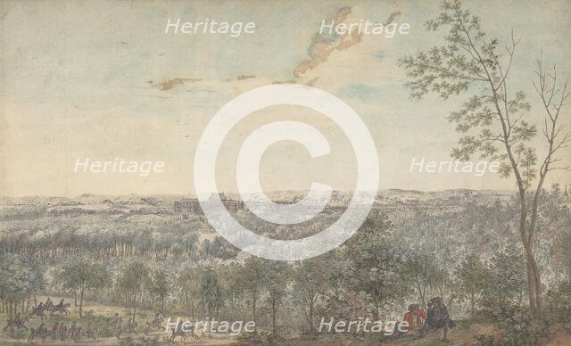 Versailles Seen from the Southwest, 1779. Creator: Louis Nicolas de Lespinasse.