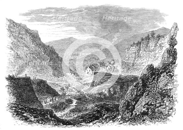 The British Association at Bath: the village and quarries at Holwell, near Bath, 1864. Creator: Unknown.