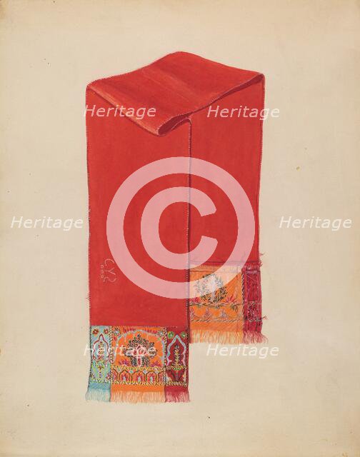 Scarf, 1935/1942. Creator: G. A. Spangenberg.