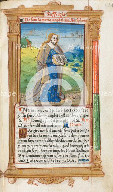 Printed Book of Hours (Use of Rome): fol. 109r, Mary Magdalene, 1510. Creator: Guillaume Le Rouge (French, Paris, active 1493-1517).