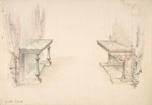 Designs for Two Marble Pier Tables with Draperies, early 19th century. Creator: Anon.