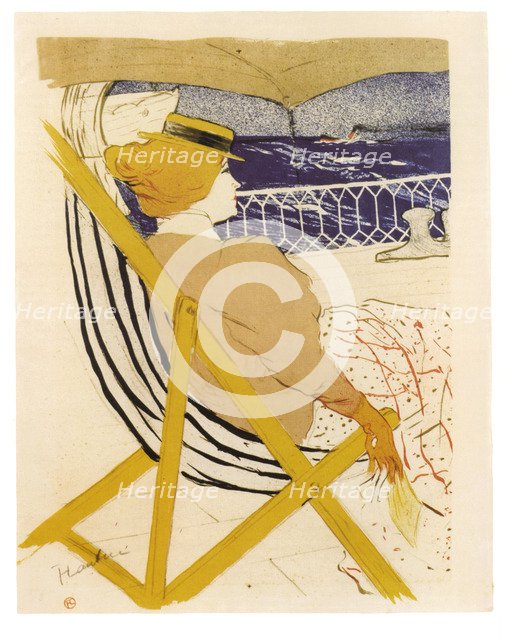 La Passagere du 54 ou Promenade en Yacht, 1895. Artist: Toulouse-Lautrec, Henri, de (1864-1901)