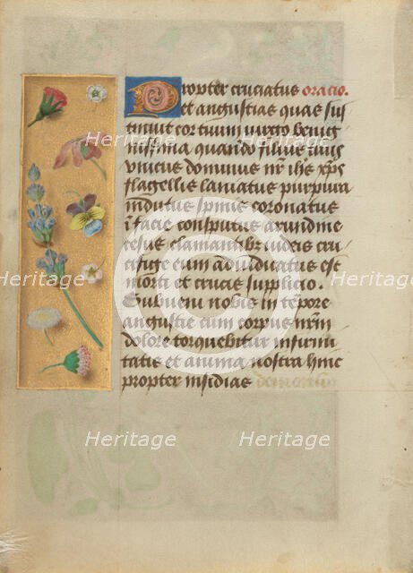 Decorated Text Page, about 1480-1490. Creator: Unknown.