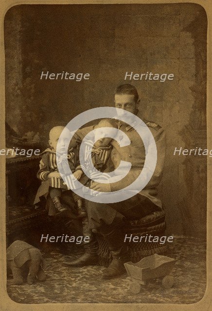 Grand Duke Constantine Constantinovich of Russia with sons, John Konstantinovich and Gabriel Konstan