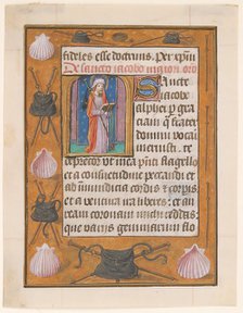 Manuscript Leaf with Saint James the Greater, from a Book of Hours, ca. 1500. Creator: Unknown.