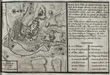 Seven Years War (1756-1763): Map of Marburg and siege of the castle, Hesse, 1759 (1765). Creator: Jean de Beaurain.