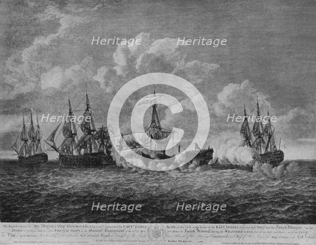 'Battle of Providien', c1786. Artist: Dominic Serres.