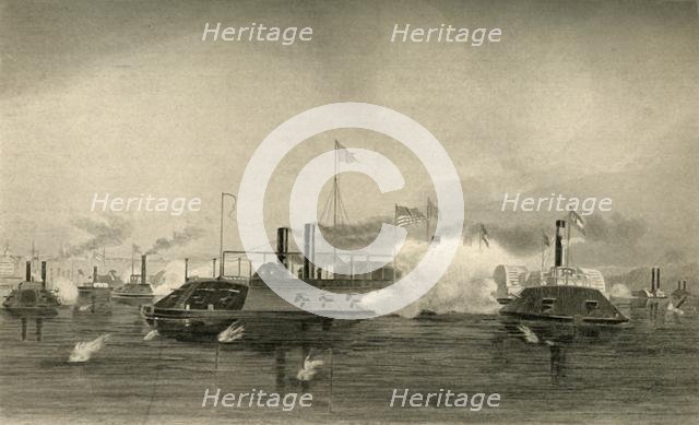 'Action of the Gunboats at Memphis', (1878). Creator: Unknown.