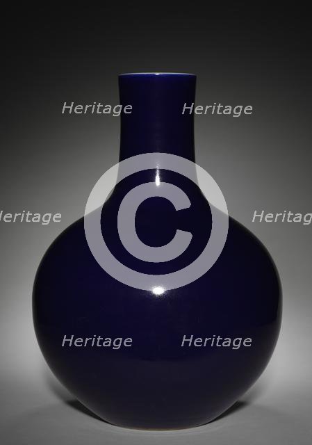 Blue Bottle Vase, 1736-1795. Creator: Unknown.