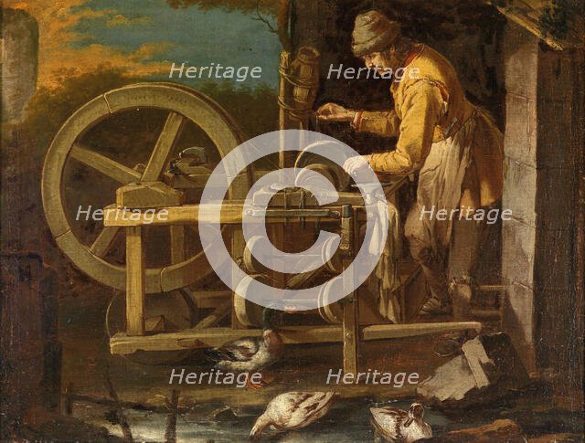 A scissor grinder, Early 18th cen. Creator: Cipper, Giacomo Francesco (1664-1736).