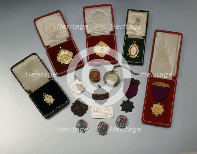 Medals belonging to the Scottish golfer, Hector Thomson, 1930s. Artist: Unknown