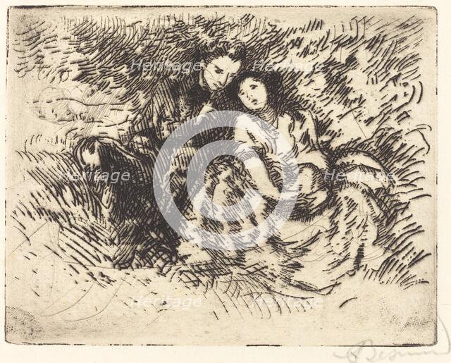 Amorous Conversation (Conversation amoreuse), 1913. Creator: Paul Albert Besnard.