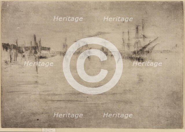 Nocturne Shipping, 1879-1880. Creator: James Abbott McNeill Whistler.