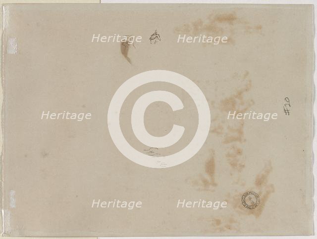 Sketch of a Man with Upraised Arm and Sketch of a Helmet, 1878. Creator: Édouard Detaille (French, 1848-1912).