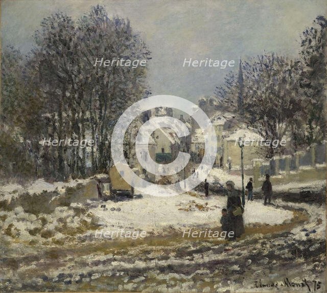 L'Entrée de la Grande Rue à Argenteuil, l'hiver, 1875. Creator: Monet, Claude (1840-1926).